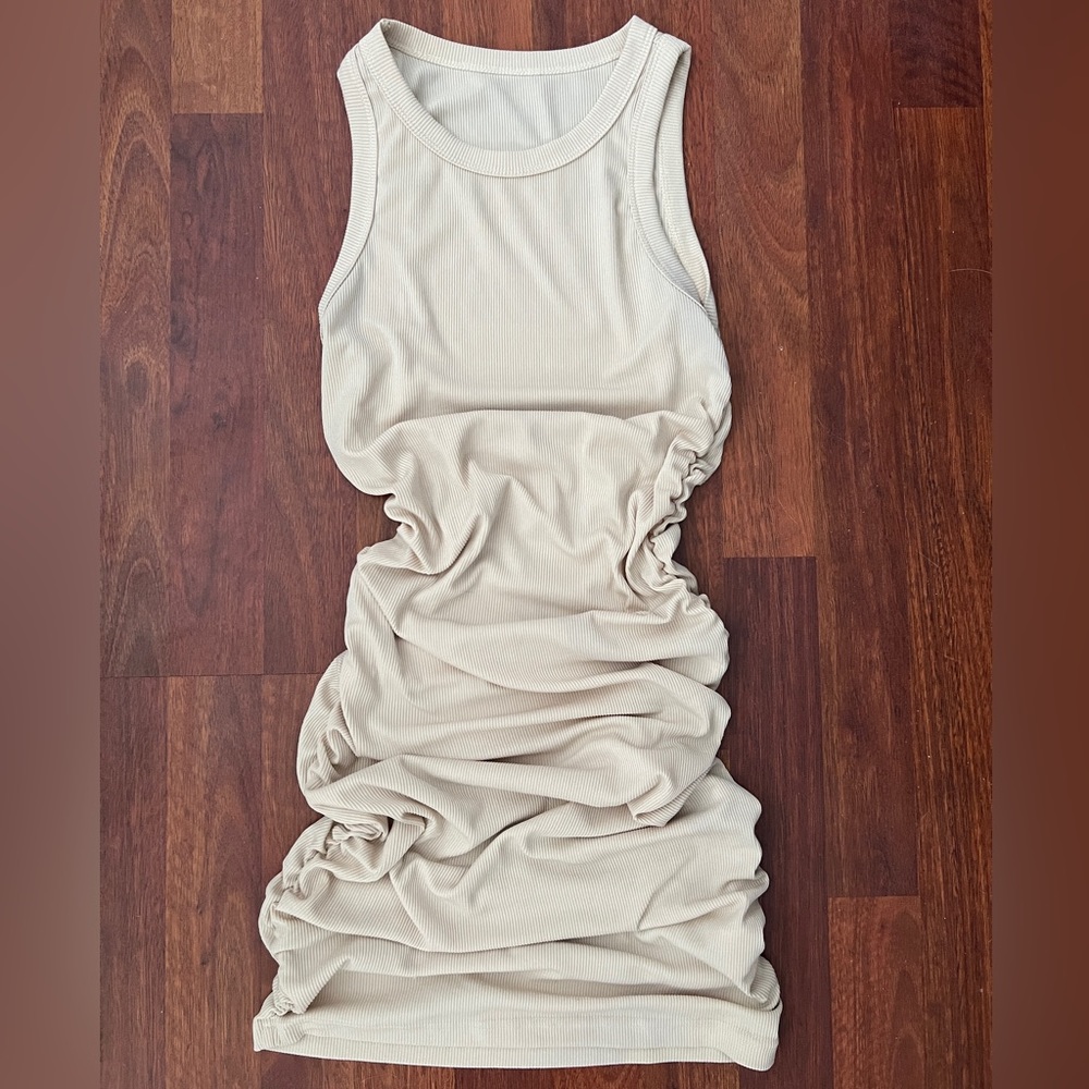 Ruched Mini Tank Dress